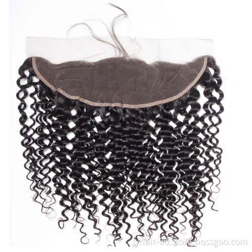 Hot Sale 13X4 Pre Plucked Cheap Ear To Ear Silk Base Illusion Raw Indian Virgin Human Hair Lace Frontal With Baby Hair